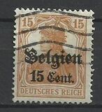 [German Empire Postage Stamps Surcharged "F and Cent" & Overprinted "Belgien", סוג B6]