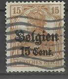 [German Empire Postage Stamps Surcharged "F and Cent" & Overprinted "Belgien", סוג B6]