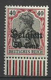 [German Empire Postage Stamps Surcharged "F and Cent" & Overprinted "Belgien", סוג B10]