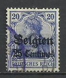 [German Empire Postage Stamps Surcharged "Fr. and C." or "Centimes" & Overprinted "Belgien", type A3]
