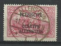[German Empire Postage Stamps Overprinted "PLÉBISCITE - OLSZTYN / ALLENSTEIN", type A12]