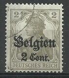[German Empire Postage Stamps Surcharged "F and Cent" & Overprinted "Belgien", type B]