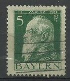 [The 90th Anniversary of the Birth of Prince Luitpold - Type I: Small 9 and no Foot on 1 in "1911". Type II: Large 9 and Foot on 1 in "1911", Typ F3]