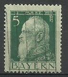 [The 90th Anniversary of the Birth of Prince Luitpold - Type I: Small 9 and no Foot on 1 in "1911". Type II: Large 9 and Foot on 1 in "1911", Typ F3]