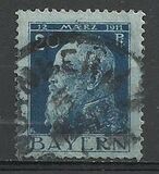 [The 90th Anniversary of the Birth of Prince Luitpold - Type I: Small 9 and no Foot on 1 in "1911". Type II: Large 9 and Foot on 1 in "1911", Typ F7]