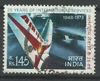 [25 Aniversario d elas líneas aéreas nacionales "Air India"., tipo NX]