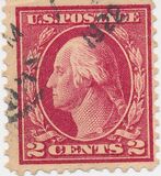 [George Washington - Coil Waste. Size: 19½-20 x 22mm, type DW152]