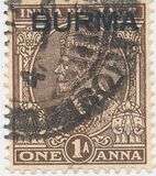 [India Postage Stamps Overprinted "BURMA", प्रकार A4]