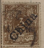 [German Empire Postage Stamps Overprinted "China" in 45 Degree Angle, Typ A]