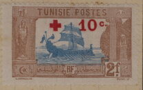 [Prisoners-of-War Fund - Surcharged with Red Cross and 10c, type H4]