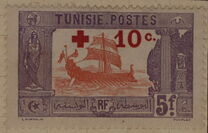 [Prisoners-of-War Fund - Surcharged with Red Cross and 10c, type H5]