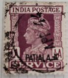 [King George VI, 1895-1952 - India Postage Stamps Overprinted "PATIALA", type H1]