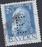 [The 90th Anniversary of the Birth of Prince Luitpold - Type I: Small 9 and no Foot on 1 in "1911". Type II: Large 9 and Foot on 1 in "1911", тип F8]