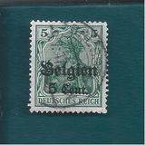 [German Empire Postage Stamps Surcharged "F and Cent" & Overprinted "Belgien", type B2]
