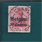 [German Empire Postage Stamps Surcharged "F and Cent" & Overprinted "Belgien", type B4]