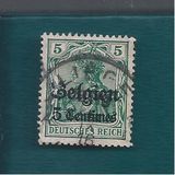 [German Empire Postage Stamps Surcharged "Fr. and C." or "Centimes" & Overprinted "Belgien", type A1]