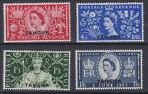 [Coronation of Queen Elizabeth II - Great Britain Postage Stamps Overprinted "TANGIER", Tip Q]