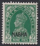[King George VI, 1895-1952 - India Postage Stamps Overprinted "NABHA", type G2]