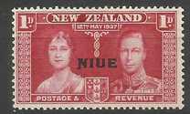 [New Zealand Postage Stamps Overprinted "NIUE", type AD]