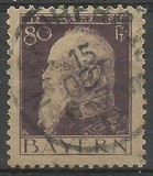 [The 90th Anniversary of the Birth of Prince Luitpold - Type I: Small 9 and no Foot on 1 in "1911". Type II: Large 9 and Foot on 1 in "1911", tip G7]