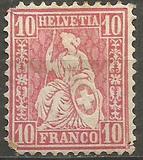 [Definitive 1881 - Sitting Helvetia - Granite Paper, type K20]