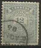 [Carta y cuerno postal. 19 “Perlas" en el marco superior., tipo V3]