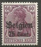 [German Empire Postage Stamps Surcharged "F and Cent" & Overprinted "Belgien", 유형 B11]