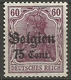[German Empire Postage Stamps Surcharged "F and Cent" & Overprinted "Belgien", 유형 B11]
