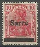 [German Empire Stamps Overprinted "SARRE", type A5]