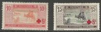 [Red Cross - Nos. 21-22 Overprinted, type E]