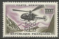 [Airmail - Stamp of France Surcharged, type CU]