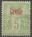 [French Postage Stamps Overprinted "Cavalle", type A4]
