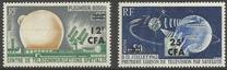 [The 1st Live Satellite TV Transmission between America and Europe by "Telstar" - Stamps of France Overprinted CFA and Surcharged, typ DF]