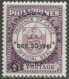 [Inauguration of President Macapagal and Vice-President Pelaez - Overprinted "MACAPAGAL-PELAEZ DEC. 30, 1961 INAUGURATION" and Surcharged 6c, タイプ YV]