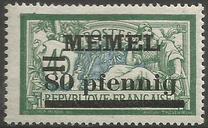 [French Postage Stamps Overprinted "MEMEL" and Surcharged, प्रकार B7]