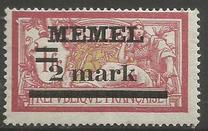 [French Postage Stamps Overprinted "MEMEL" and Surcharged, प्रकार B10]
