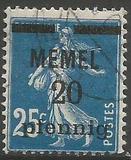 [French Postage Stamps Overprinted "MEMEL" and Surcharged, प्रकार B2]