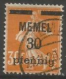[French Postage Stamps Overprinted "MEMEL" and Surcharged, प्रकार B3]