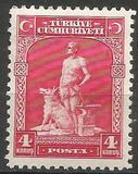 [Inscription "TÜRKIYE CÜMHURIYETI" - "Ü" in "CÜMHURIYETI", type JT3]
