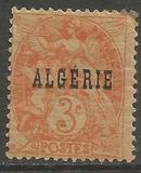 [French Postage Stamps Overprinted in Black, type B1]