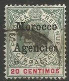 [Gibraltar Postage Stamps Overprinted "Morocco Agencies" - Ordinary or Coated Paper, type C2]