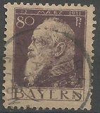 [The 90th Anniversary of the Birth of Prince Luitpold - Type I: Small 9 and no Foot on 1 in "1911". Type II: Large 9 and Foot on 1 in "1911", tip G8]