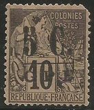 [French Colonies- General Issues No. 48 & 58 Surcharged, type D]