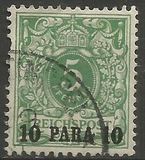 [German Empire Postage Stamps Surcharged, type B]