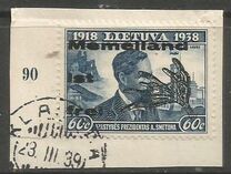 [The Reunification of Vilnus and Lithuania - With Blue overprint, type XEX3]