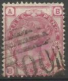 [Queen Victoria - Colored Control Numbers in Corners, प्रकार W]