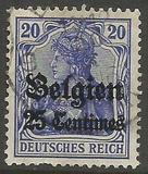 [German Empire Postage Stamps Surcharged "Fr. and C." or "Centimes" & Overprinted "Belgien", type A3]