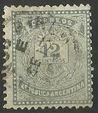 [Carta y cuerno postal. 19 “Perlas" en el marco superior., tipo V3]