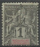 [Inscription: "MADAGASCAR ET DEPENDANCIES", प्रकार H]