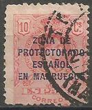 [Spanish Postage Stamps Overprinted "ZONA DE  - PROTECTORADO - ESPANOL - EN MARRUECOS", type G2]